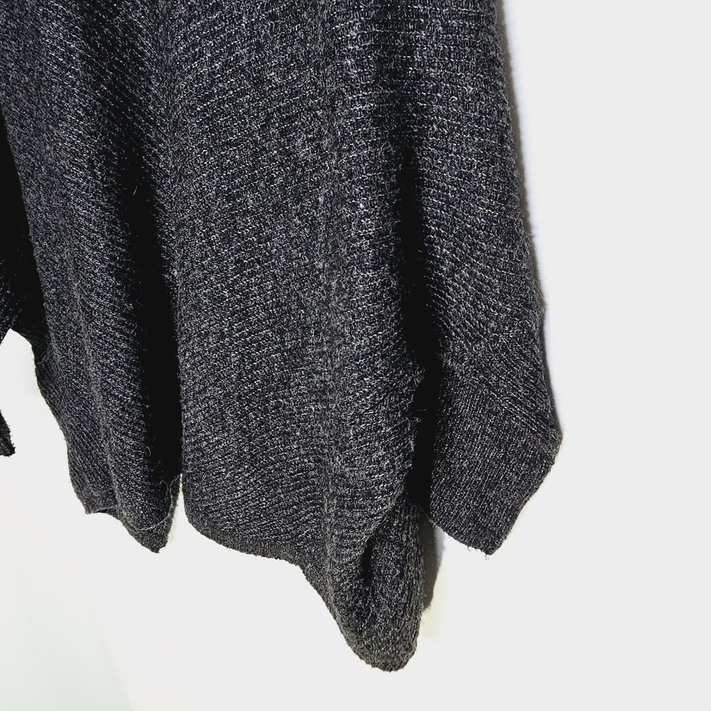 Anthropologie Sleeping on Snow Black Open Front Cardigan waterfall front S - Picture 7 of 11
